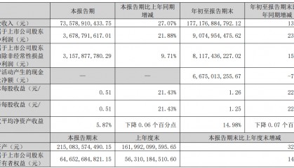 立讯精密：前三季度盈利90.75亿，预计全年净利润超131亿元