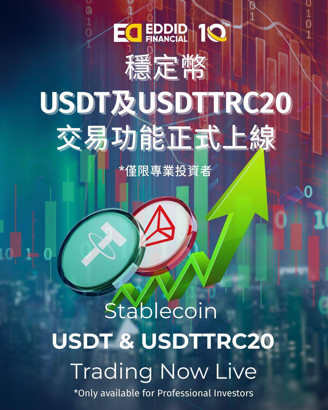 Eddid ONE正式上线稳定币USDT及USDTTRC20交易功能